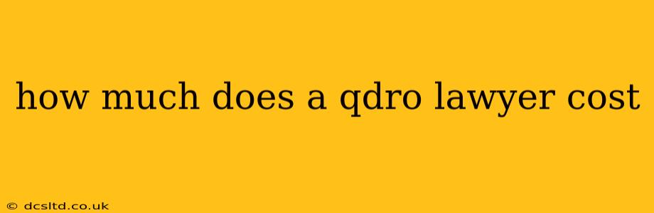 how much does a qdro lawyer cost