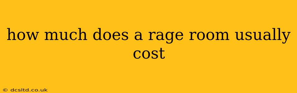 how much does a rage room usually cost