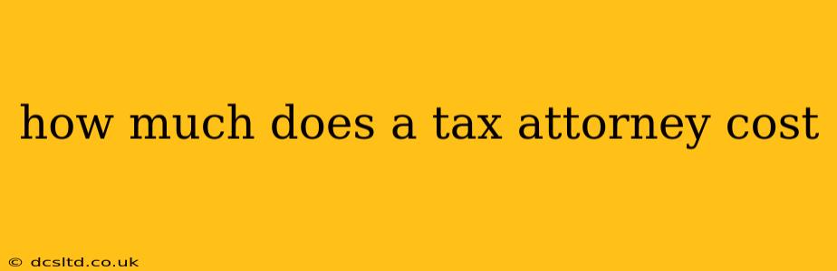 how much does a tax attorney cost