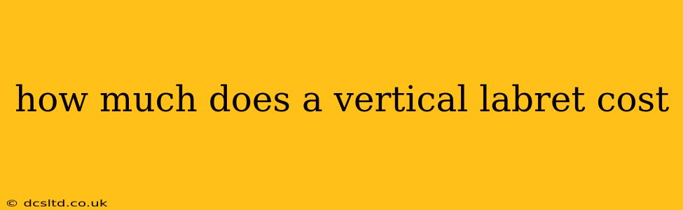 how much does a vertical labret cost
