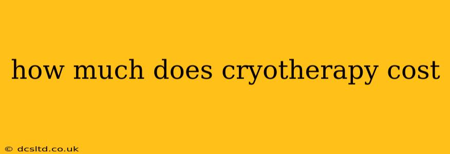 how much does cryotherapy cost
