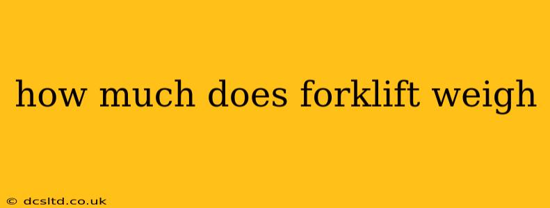 how much does forklift weigh
