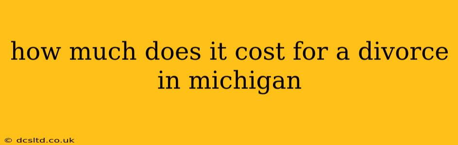 how much does it cost for a divorce in michigan