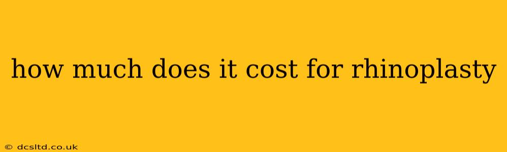 how much does it cost for rhinoplasty