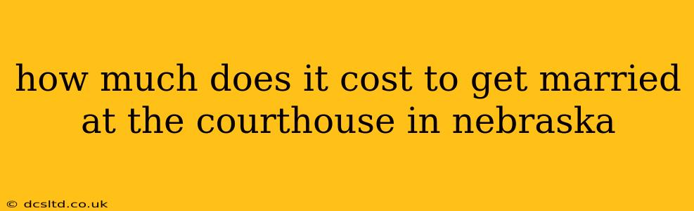 how much does it cost to get married at the courthouse in nebraska