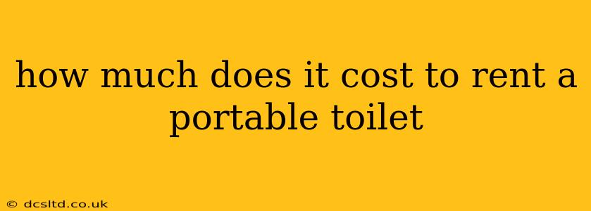 how much does it cost to rent a portable toilet