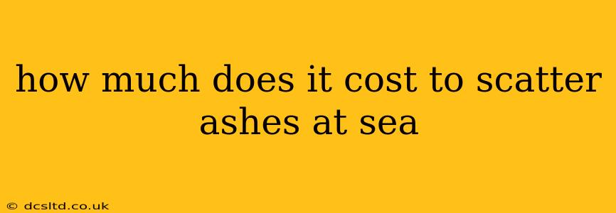 how much does it cost to scatter ashes at sea
