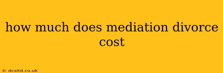 how much does mediation divorce cost