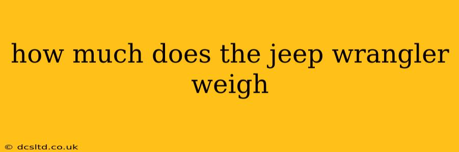how much does the jeep wrangler weigh