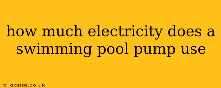 how much electricity does a swimming pool pump use