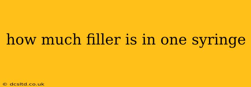 how much filler is in one syringe