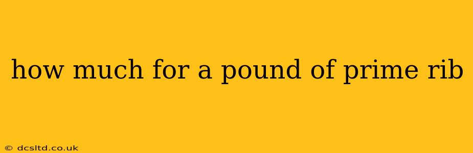 how much for a pound of prime rib