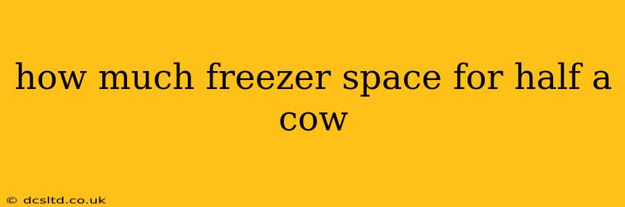 how much freezer space for half a cow