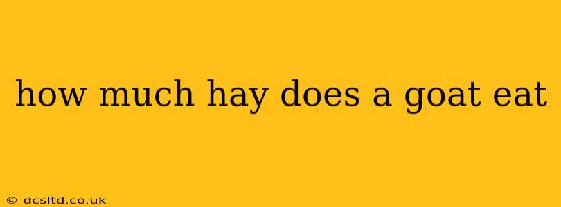 how much hay does a goat eat