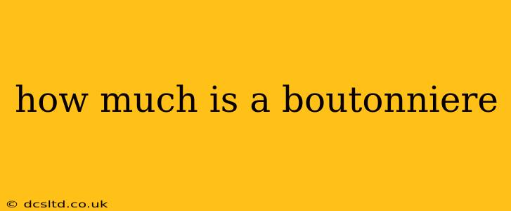 how much is a boutonniere