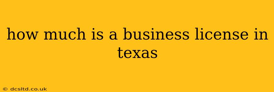 how much is a business license in texas