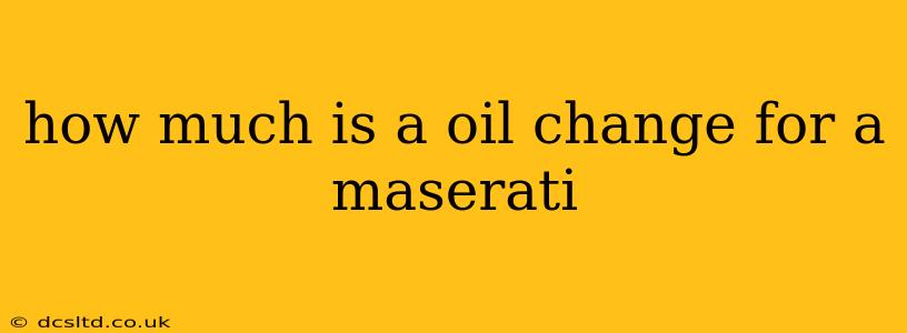 how much is a oil change for a maserati