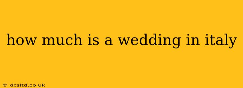 how much is a wedding in italy