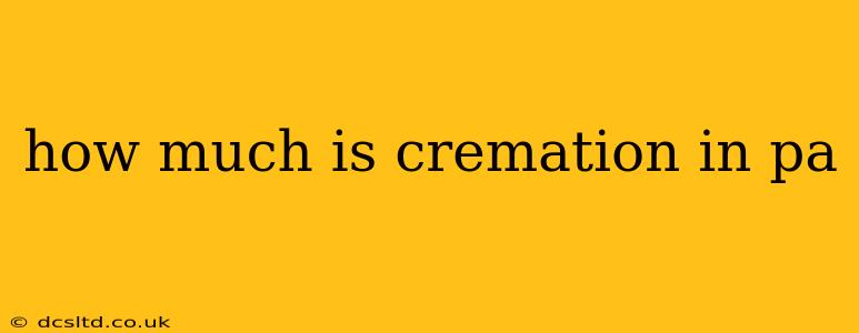 how much is cremation in pa