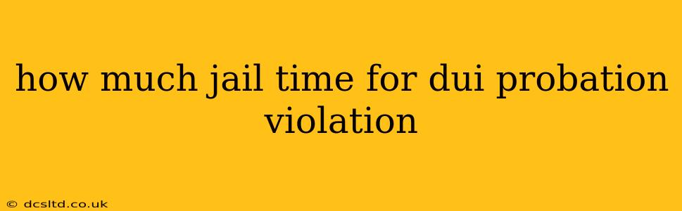 how much jail time for dui probation violation