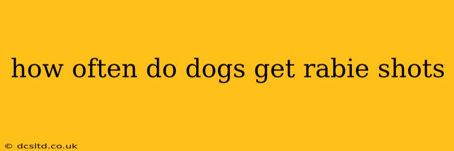 how often do dogs get rabie shots