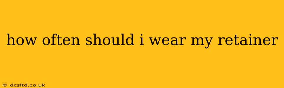 how often should i wear my retainer