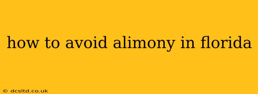 how to avoid alimony in florida
