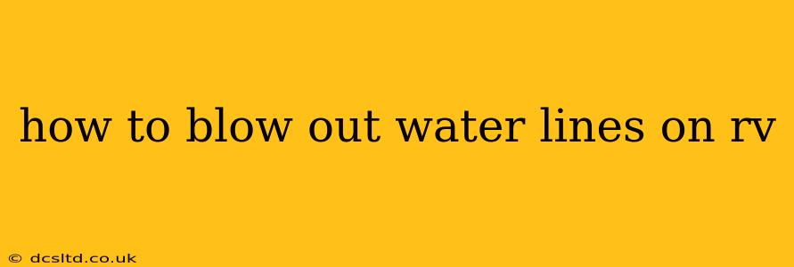 how to blow out water lines on rv