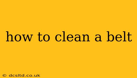 how to clean a belt