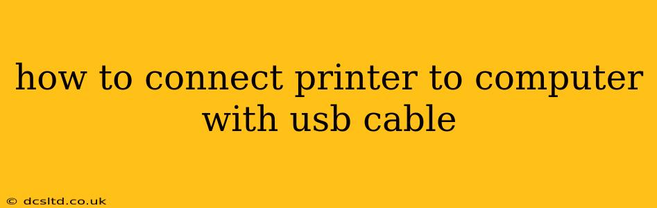 how to connect printer to computer with usb cable