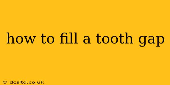 how to fill a tooth gap