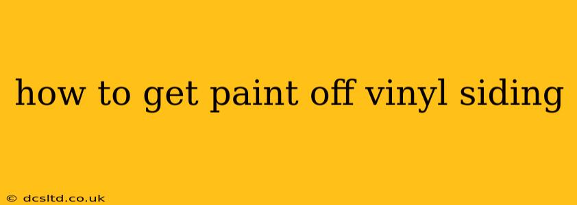 how to get paint off vinyl siding