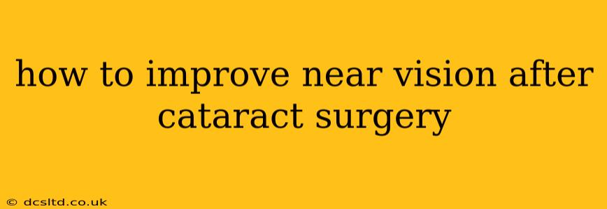 how to improve near vision after cataract surgery