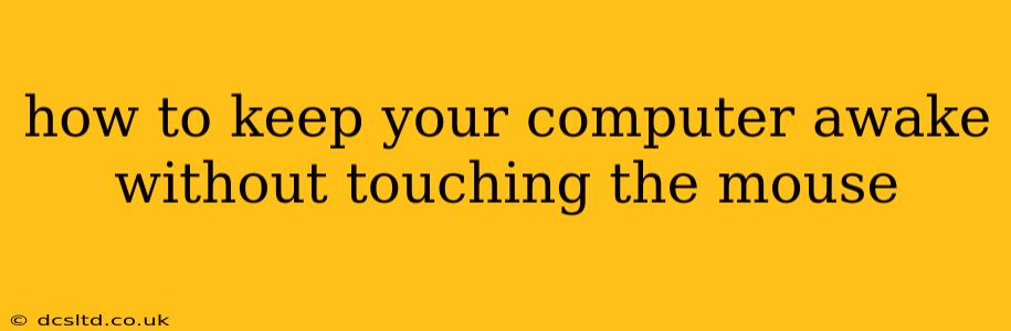 how to keep your computer awake without touching the mouse