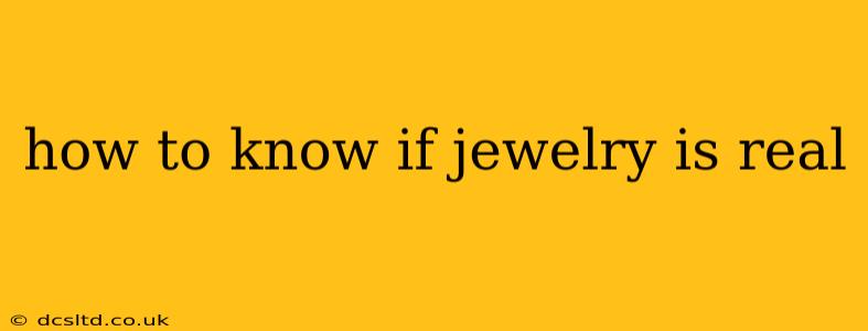 how to know if jewelry is real