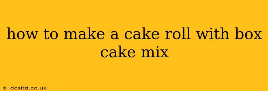 how to make a cake roll with box cake mix