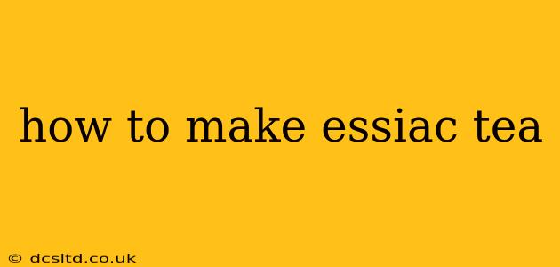 how to make essiac tea