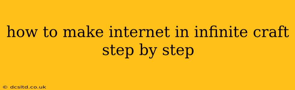 how to make internet in infinite craft step by step