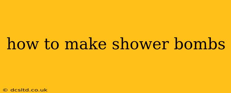 how to make shower bombs
