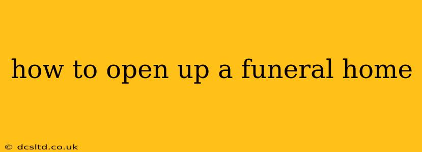 how to open up a funeral home