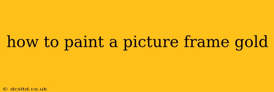 how to paint a picture frame gold