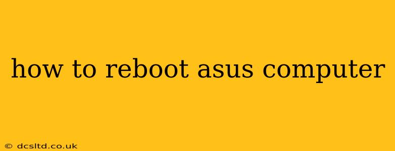 how to reboot asus computer