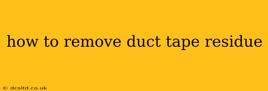 how to remove duct tape residue