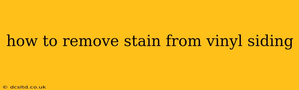 how to remove stain from vinyl siding