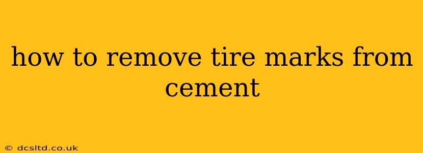 how to remove tire marks from cement