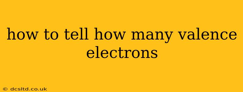 how to tell how many valence electrons