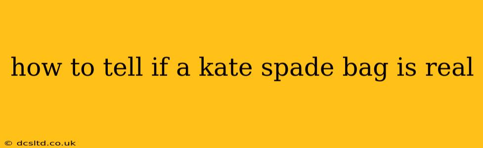 how to tell if a kate spade bag is real