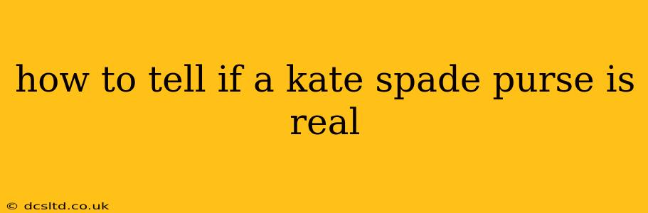 how to tell if a kate spade purse is real