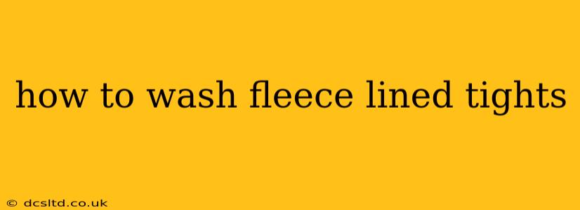 how to wash fleece lined tights