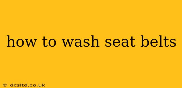 how to wash seat belts